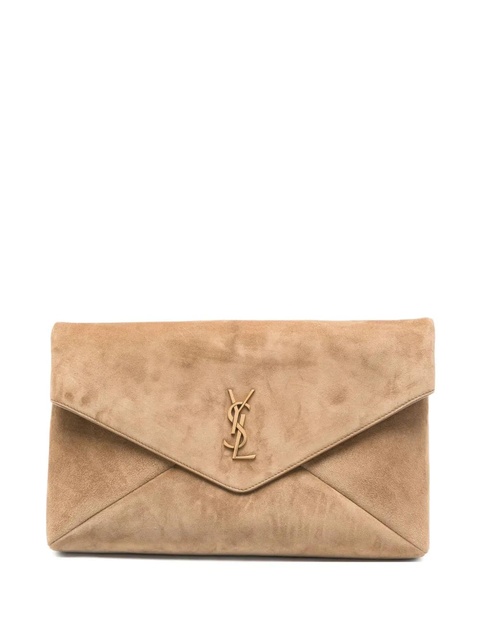Saint Laurent large Envelope logo clutch bag - Brown - zdjęcie produktu nr 1