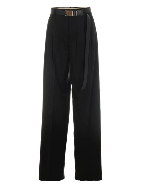 Max Mara buckle-fastening pleated trousers - Black - zdjęcie produktu nr 1