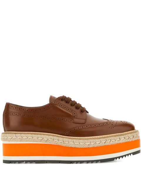 Prada leather lace-up shoes - Brown - zdjęcie produktu nr 1