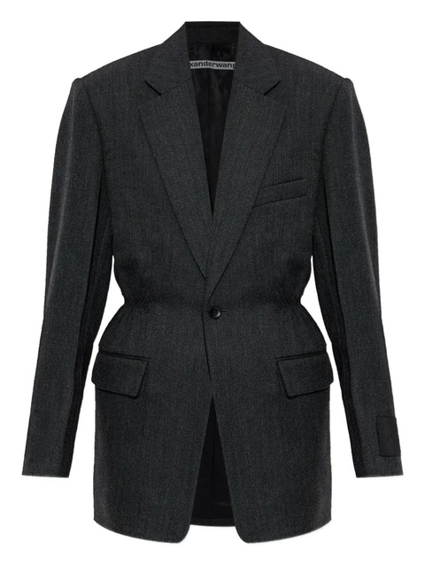 Alexander Wang elastic-waistband blazer - Grey - zdjęcie produktu nr 1