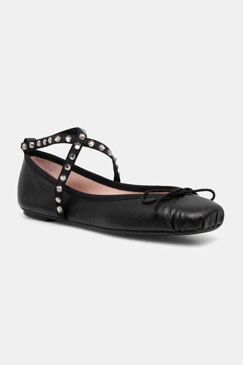 Pretty Ballerinas baleriny skórzane Kristen kolor czarny 52649_001 - zdjęcie produktu nr 1