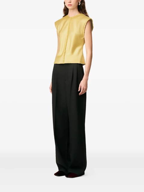 AMI Paris raw-edge sleeveless top - Green - zdjęcie produktu nr 2