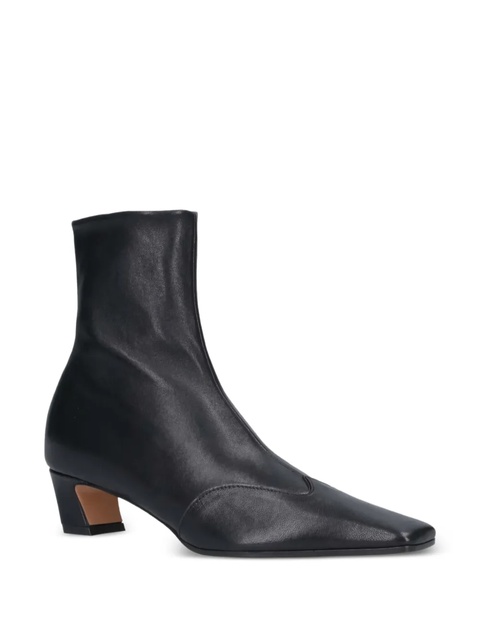 KHAITE 40mm square-toe leather boots - Black - zdjęcie produktu nr 2