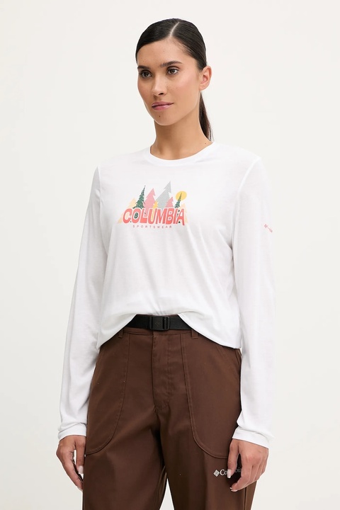 Columbia longsleeve Ruby Springs kolor biały 2135241 - zdjęcie produktu nr 1