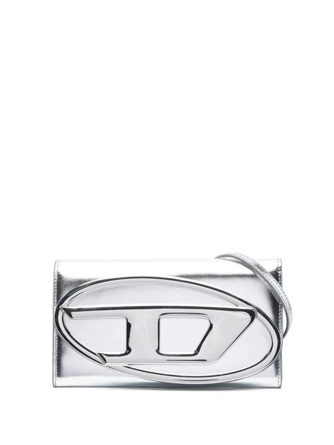 Diesel Cygnus logo-plaque leather crossbody bag - Silver - zdjęcie produktu nr 1