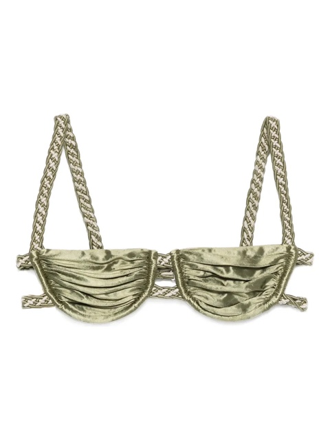Isa Boulder braided bikini top - Green - zdjęcie produktu nr 1