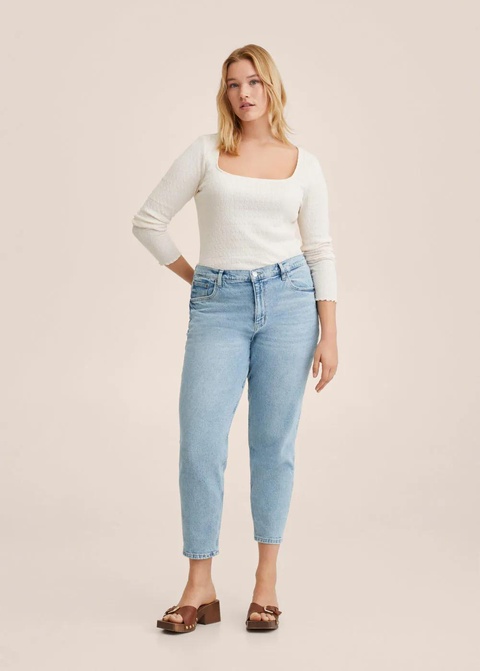 Dżinsy Mom z elastycznego denimu - zdjęcie produktu nr 2