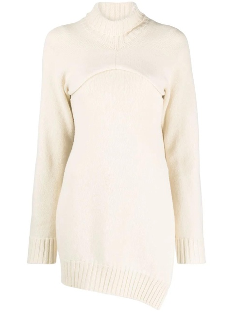 Jil Sander detachable-panel ribbed-knit jumper - Neutrals - zdjęcie produktu nr 1