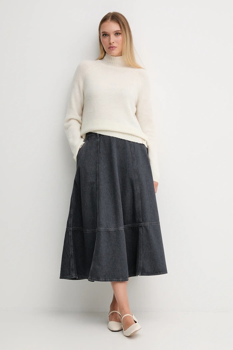 Gaudi sweter damski kolor beżowy z golfem 521FD53011 - zdjęcie produktu nr 2