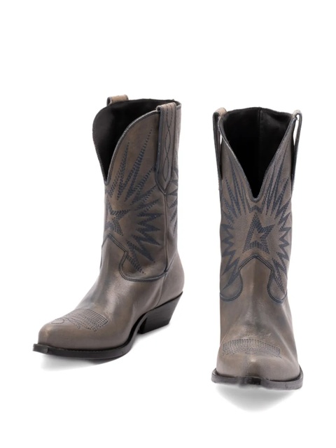 Golden Goose star-embroidered leather boots - Grey - zdjęcie produktu nr 2