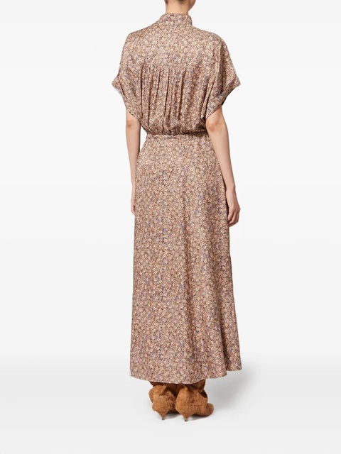 ISABEL MARANT Ansley floral print maxi dress - Brown - zdjęcie produktu nr 2