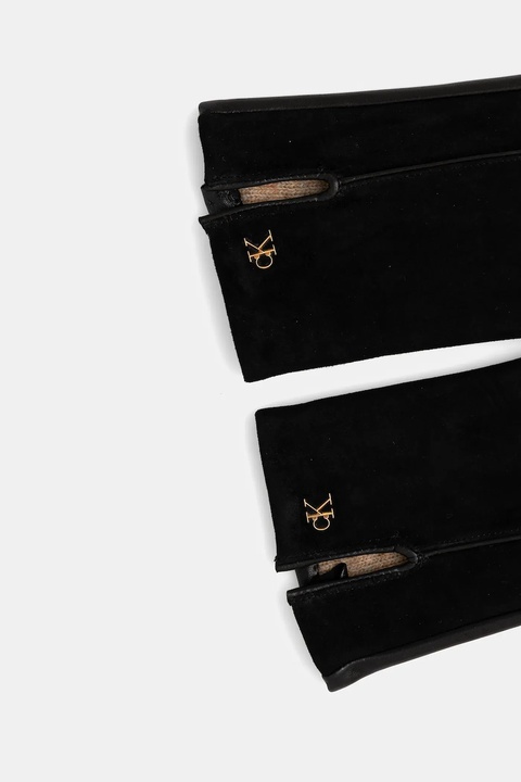 Calvin Klein rękawiczki skórzane damskie kolor czarny LV04F9006G - zdjęcie produktu nr 2