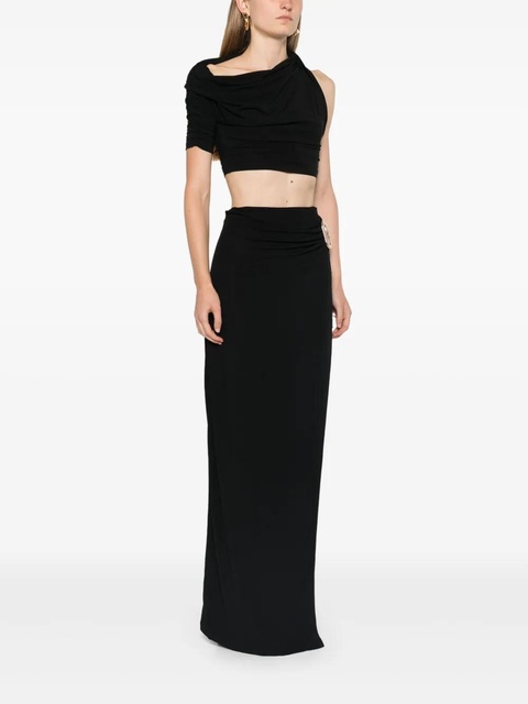 Casablanca draped maxi skirt - Black - zdjęcie produktu nr 2