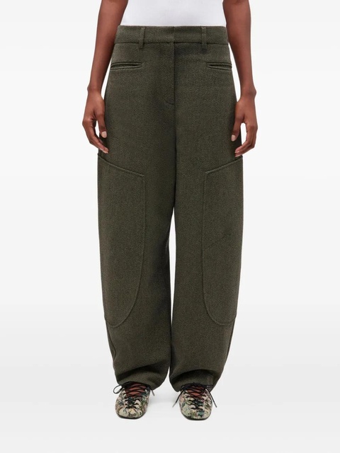 GANNI curved trousers - Green - zdjęcie produktu nr 2