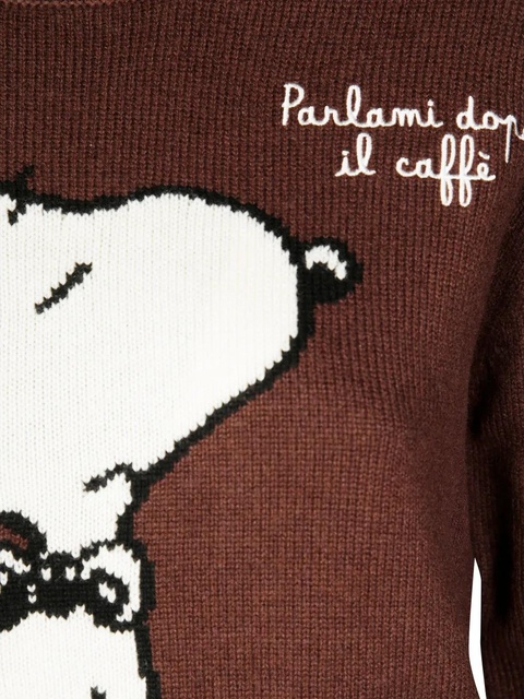 MC2 Saint Barth New Queen Snoopy Caffe-graphic long-sleeves sweater - Brown - zdjęcie produktu nr 2