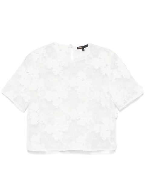 Maje floral-lace T-shirt - White - zdjęcie produktu nr 1