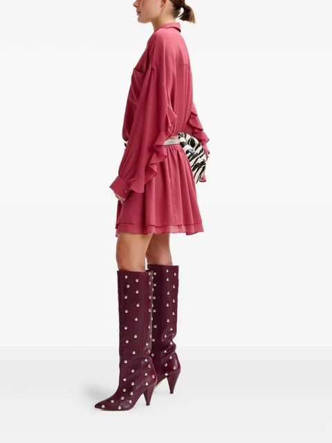 Essentiel Antwerp Ifire ruffled pocket shirt - Pink - zdjęcie produktu nr 2