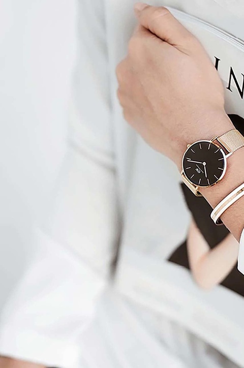 Daniel Wellington zegarek Petite 28 Melrose damski kolor różowy - zdjęcie produktu nr 2