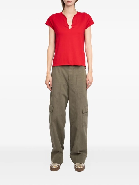 Zadig&Voltaire button-detail short-sleeve T-shirt - Red - zdjęcie produktu nr 1