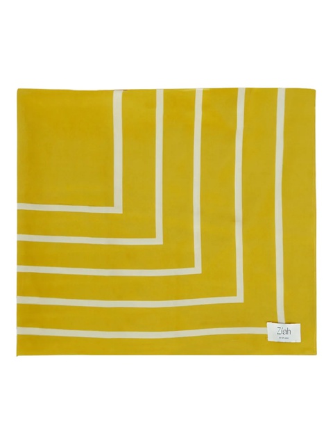 St. Agni border-stripe silk scarf - Yellow - zdjęcie produktu nr 2