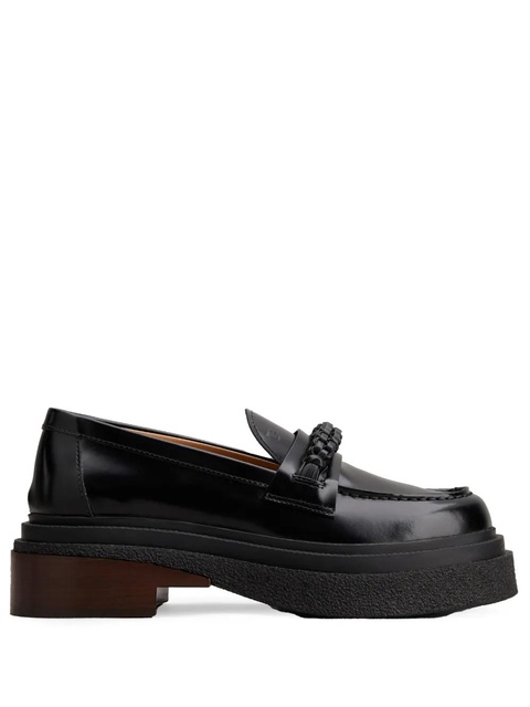 Tod's almond-toe leather loafers - Black - zdjęcie produktu nr 1