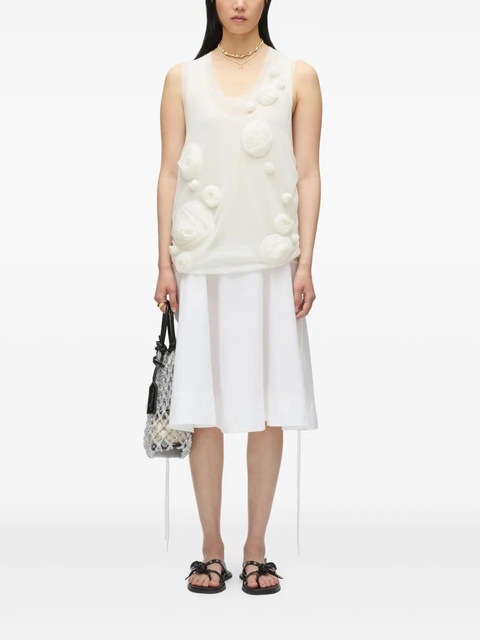 3.1 Phillip Lim floral-appliqué midi dress - White - zdjęcie produktu nr 2