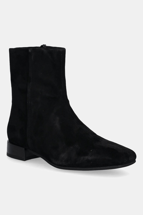 Vagabond Shoemakers botki zamszowe MONA damskie kolor czarny na płaskim obcasie 5955-040-20 - zdjęcie produktu nr 1