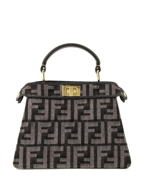 FENDI Peekaboo denim tote bag - Black - zdjęcie produktu nr 1