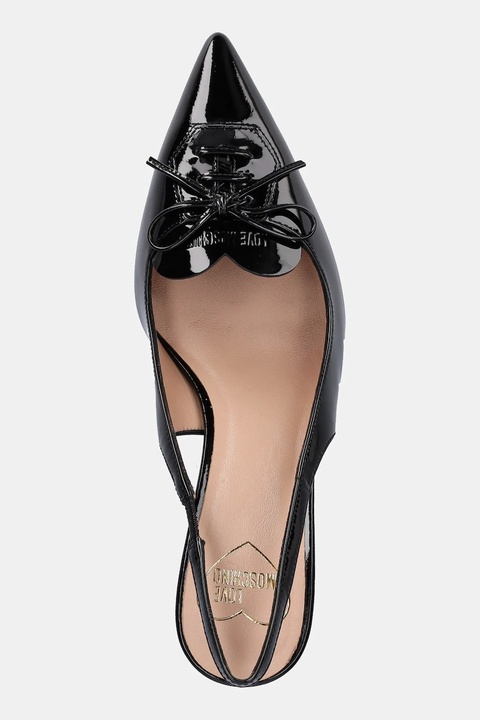 Love Moschino szpilki skórzane kolor czarny JA10517G0NIH0000 - zdjęcie produktu nr 1