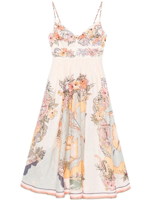 ZIMMERMANN Tallow midi dress - Neutrals - zdjęcie produktu nr 1