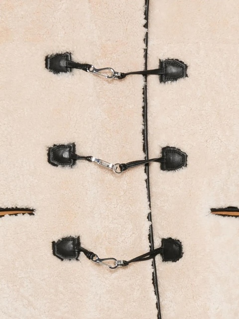 TOTEME Teddy shearling clasp jacket - Neutrals - zdjęcie produktu nr 2
