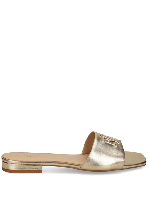 Lauren Ralph Lauren embossed-logo sandals - Gold - zdjęcie produktu nr 1