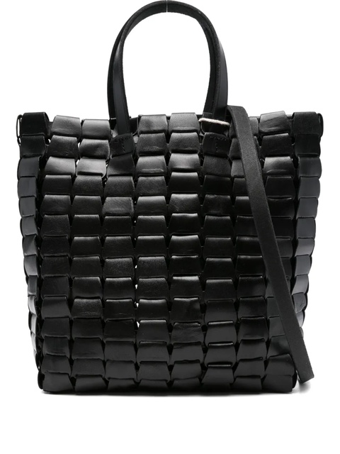 DRAGON DIFFUSION leather woven tote bag - Black - zdjęcie produktu nr 1