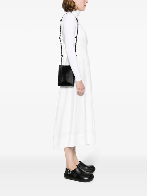 Jil Sander Tangle Rings leather crossbody bag - Black - zdjęcie produktu nr 2