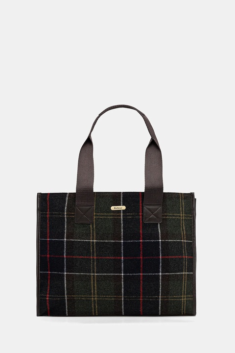 Barbour torebka z wełną kolor zielony LBA0424 - zdjęcie produktu nr 1