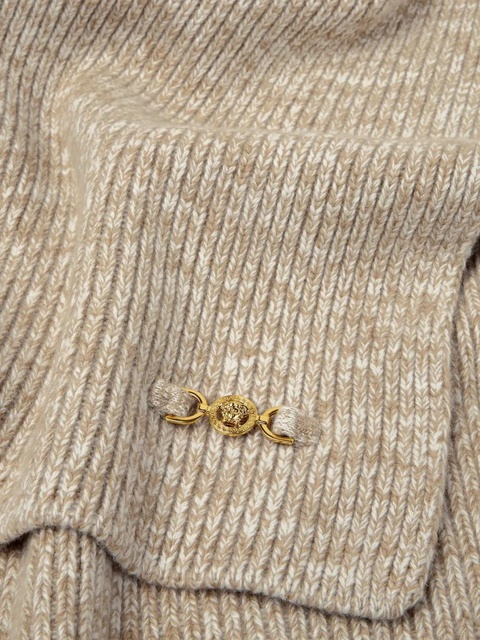 Versace Medusa '95 ribbed-knit scarf - Neutrals - zdjęcie produktu nr 2
