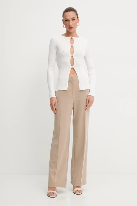 Bardot kardigan damski kolor biały lekki 59799TB - zdjęcie produktu nr 1