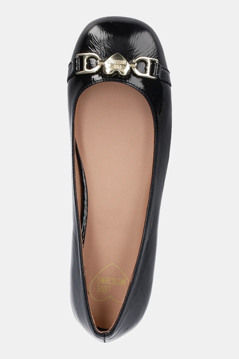 Love Moschino baleriny skórzane kolor czarny JA11011G1MII0000 - zdjęcie produktu nr 2