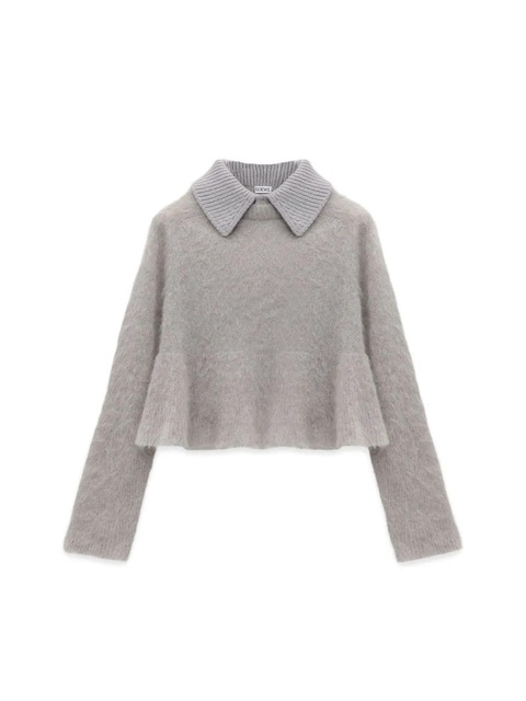 LOEWE mohair-blend sweater - Grey - zdjęcie produktu nr 2