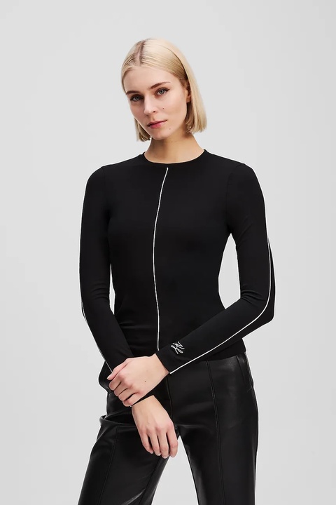 Karl Lagerfeld longsleeve kolor czarny A3W17007 - zdjęcie produktu nr 1