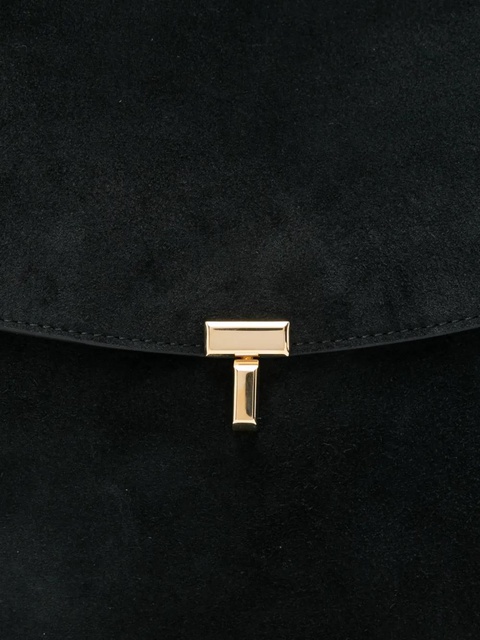 TOTEME T-Lock suede sholder bag - Black - zdjęcie produktu nr 2