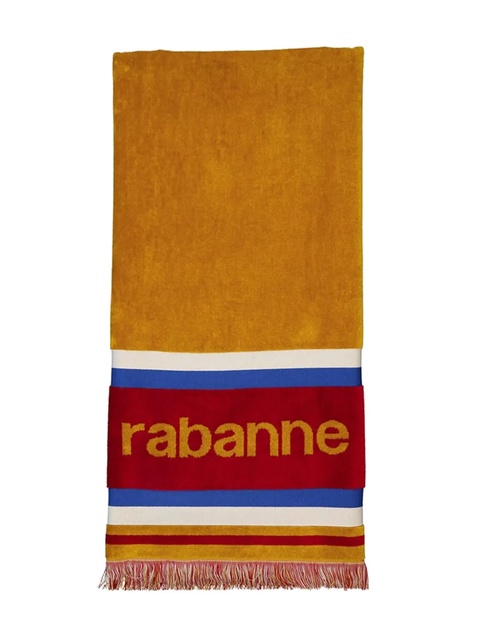 Rabanne striped cotton scarf - Orange - zdjęcie produktu nr 2