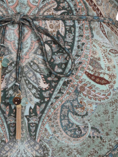 ZIMMERMANN Wanderlust scalloped paisley swimsuit - Green - zdjęcie produktu nr 2