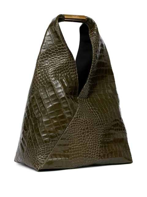 MM6 Maison Margiela crocodile-embossed shoulder bag - Green - zdjęcie produktu nr 1