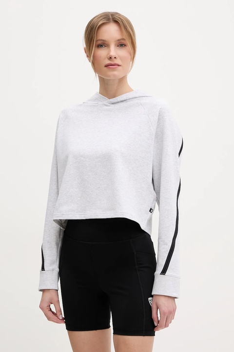 On bluza dresowa Studio kolor szary z kapturem melanżowa 1WF12421756 - zdjęcie produktu nr 1