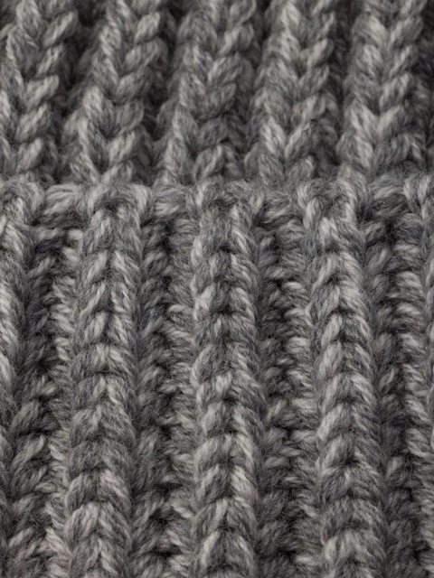 Prada enamel-triangle logo beanie - Grey - zdjęcie produktu nr 2