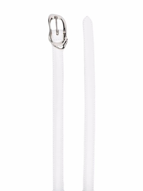 Alexander McQueen buckle leather belt - White - zdjęcie produktu nr 2