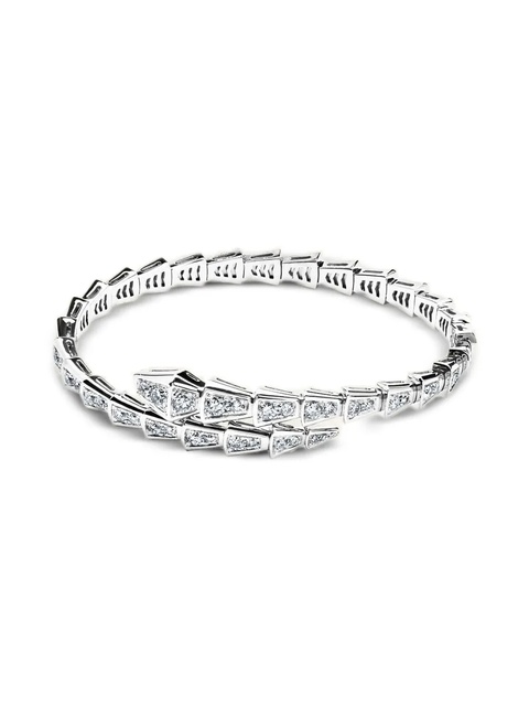 Bvlgari 18k white gold slim Serpenti Viper diamond bracelet - Silver - zdjęcie produktu nr 1