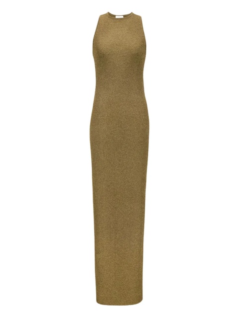 Saint Laurent ribbed sleeveless maxi dress - Brown - zdjęcie produktu nr 1