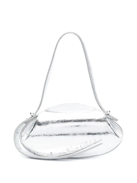 Yuzefi Dinner Roll cracked-leather shoulder bag - Silver - zdjęcie produktu nr 1
